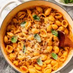 Ground Turkey Pasta with Rich Tomato Cream Sauce Recipe
