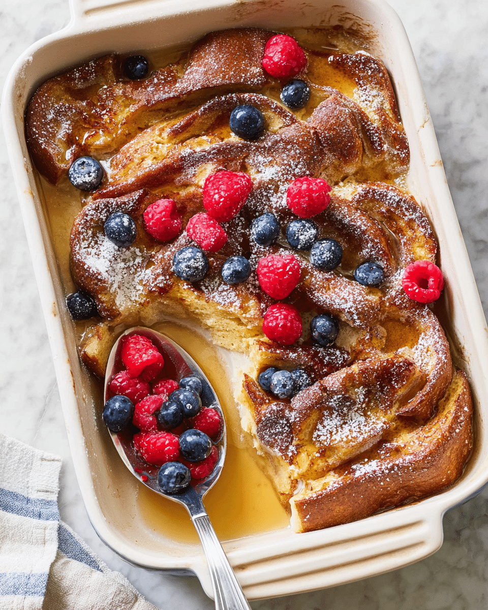 Overnight Cinnamon Maple French Toast Casserole Recipe