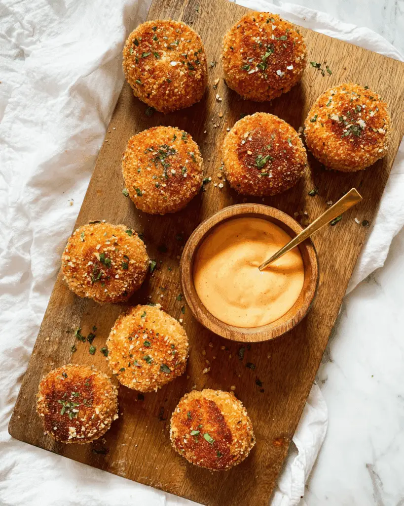 Crispy Fried Mashed Potato Balls with Cheesy Center and Crackers Coating Recipe