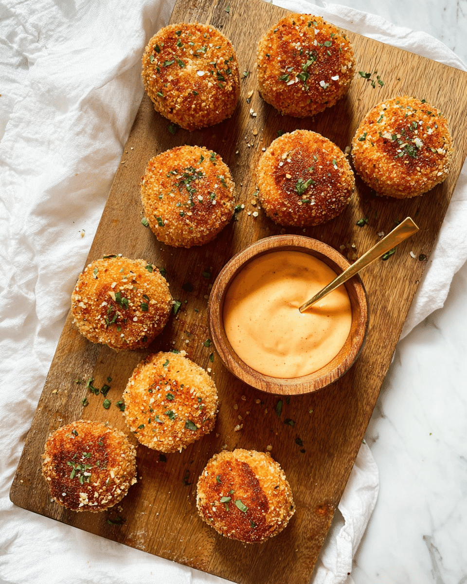 Crispy Fried Mashed Potato Balls with Cheesy Center and Crackers Coating Recipe