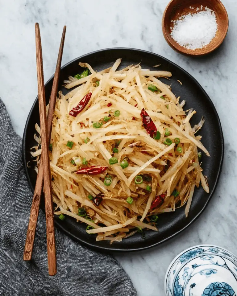 Crispy Spicy Shredded Potato Stir Fry Recipe
