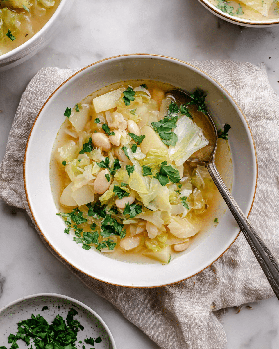 Hearty Cabbage and Cannellini Bean Soup Recipe