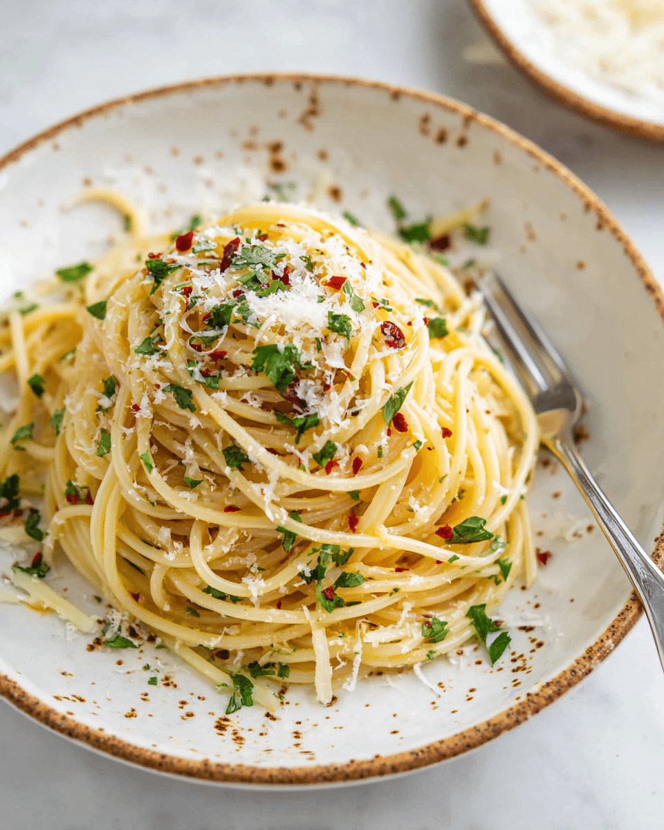 Spaghetti with Garlic and Olive Oil Recipe