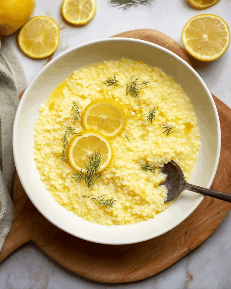 Lemon Pastina with Avgolemono Inspiration and Dill Recipe