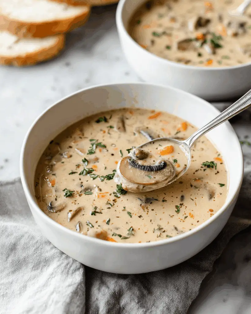 Vegan Mushroom Soup with Wild Rice Recipe