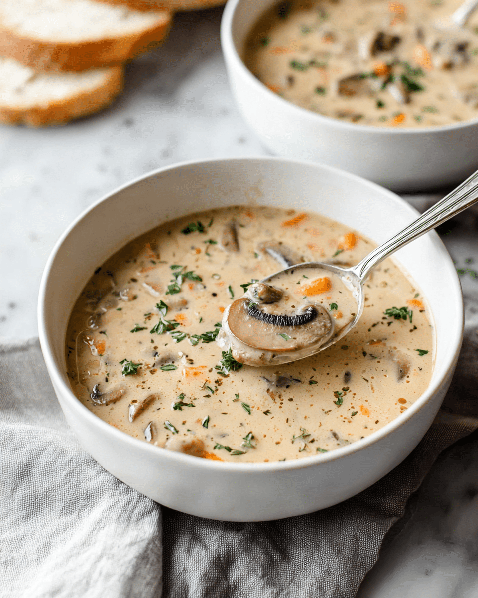 Vegan Mushroom Soup with Wild Rice Recipe