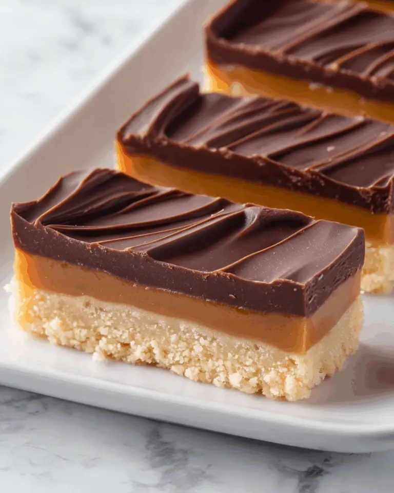 Homemade Millionaire Bars with Shortbread