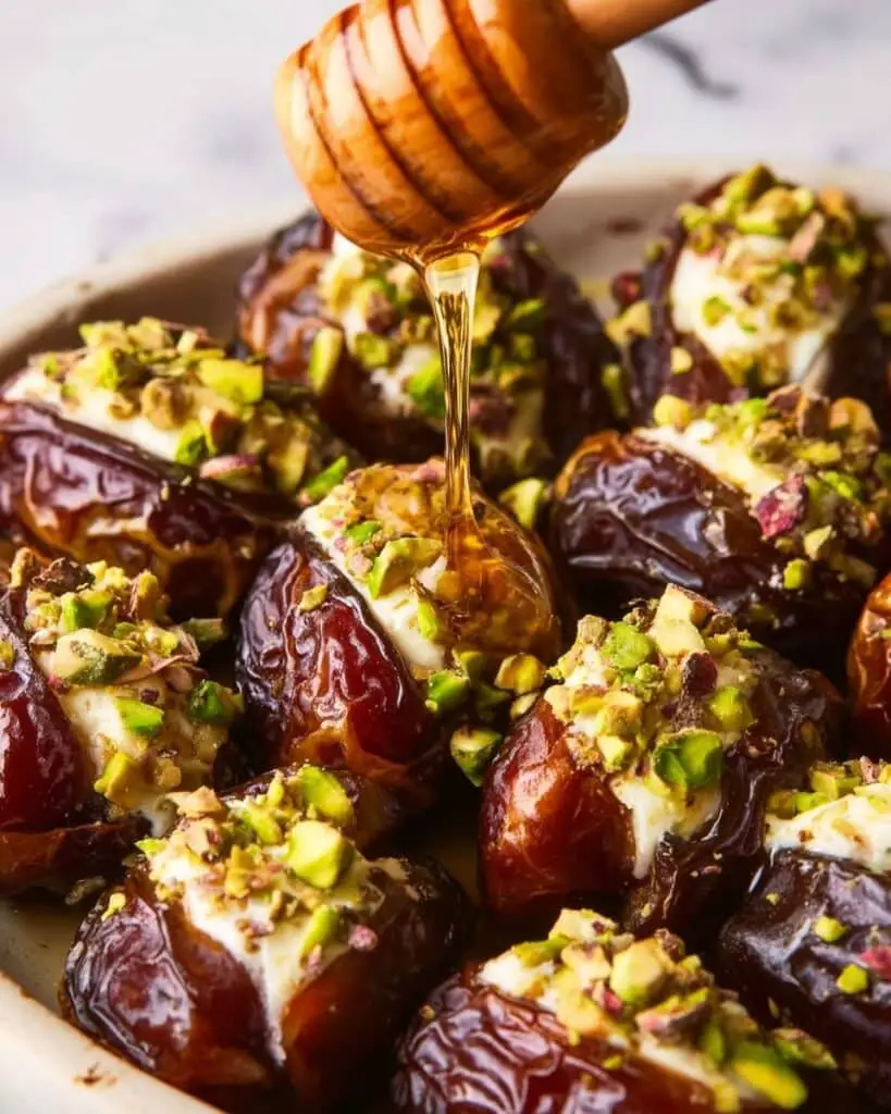 Honey Pistachio Ricotta Stuffed Dates Recipe