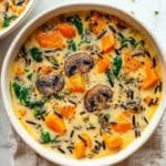 Cozy Winter Wild Rice Soup with Vegetables and Coconut Milk Recipe