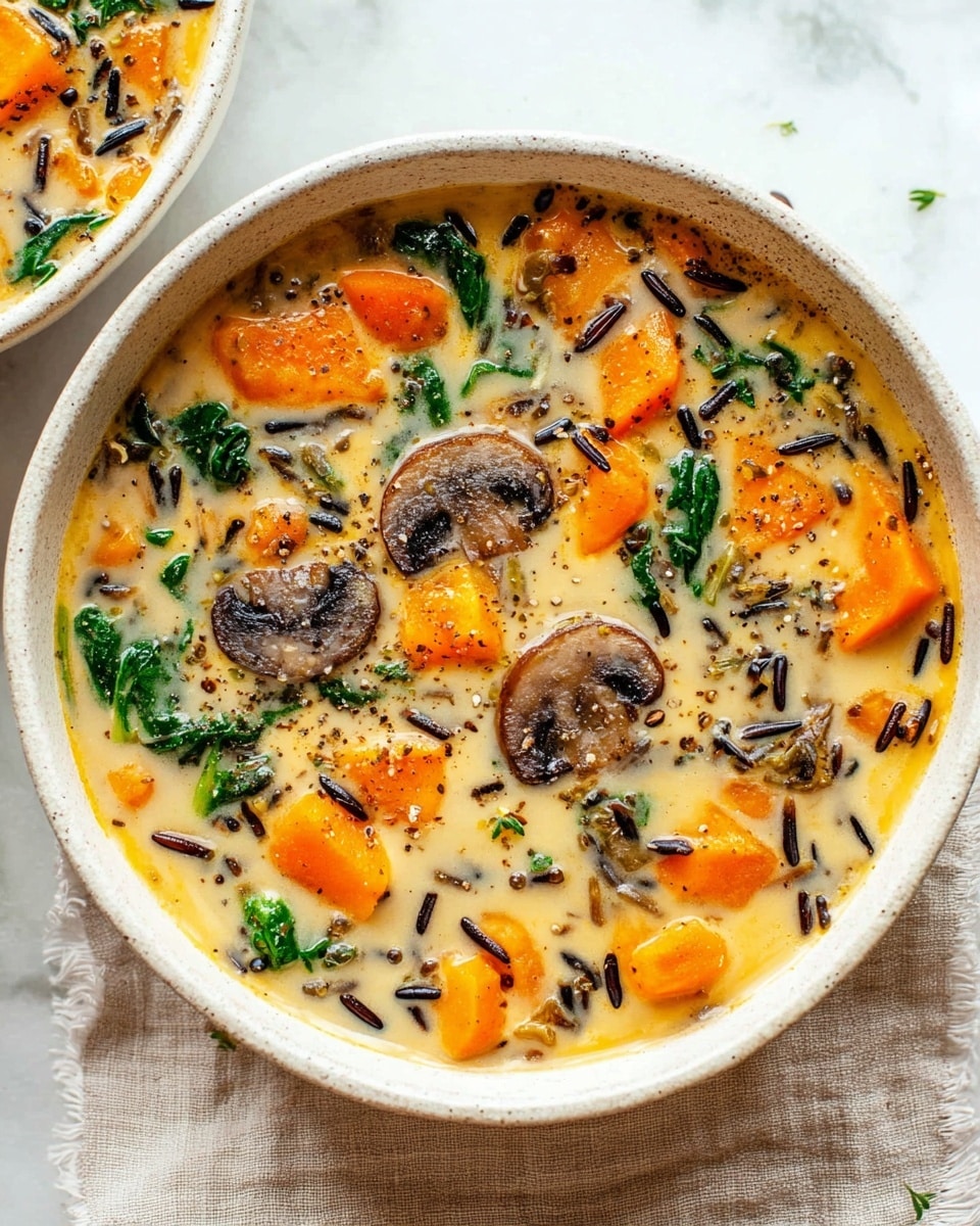 Cozy Winter Wild Rice Soup with Vegetables and Coconut Milk Recipe