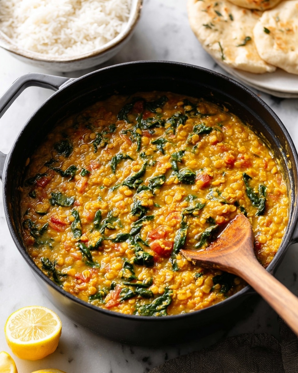 Red Lentil Curry Stew with Kale and Chickpeas Recipe