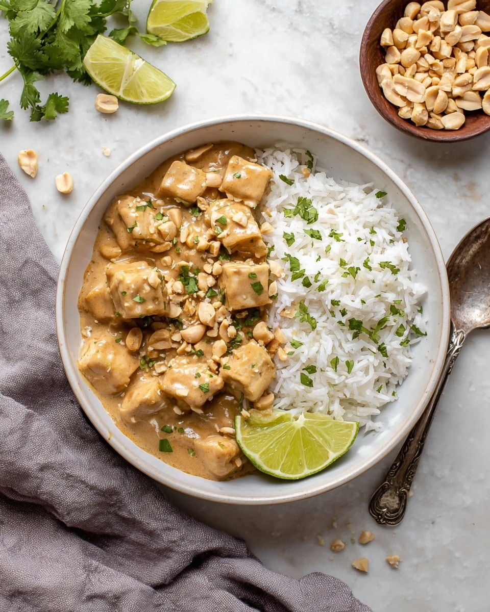 Peanut Tofu with Coconut Rice Recipe