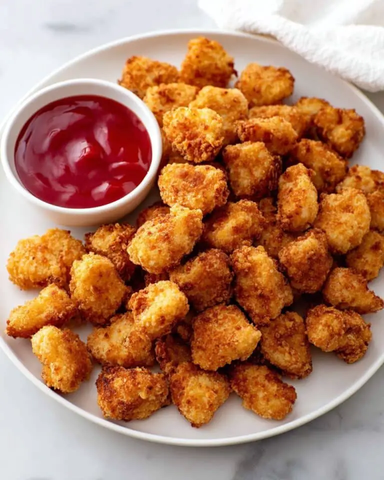 Crispy Homemade Popcorn Chicken with Dipping Sauce Recipe