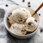 Cottage Cheese Ice Cream with Honey, Peanut Butter, and Chocolate Chips Recipe