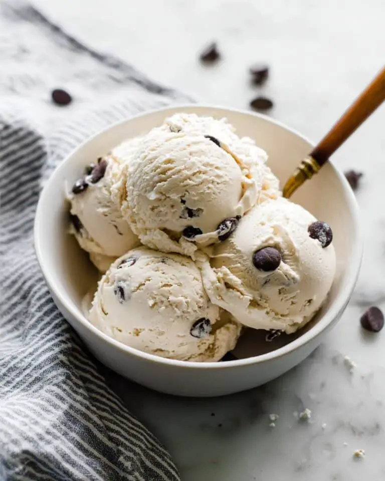 Cottage Cheese Ice Cream with Honey, Peanut Butter, and Chocolate Chips Recipe