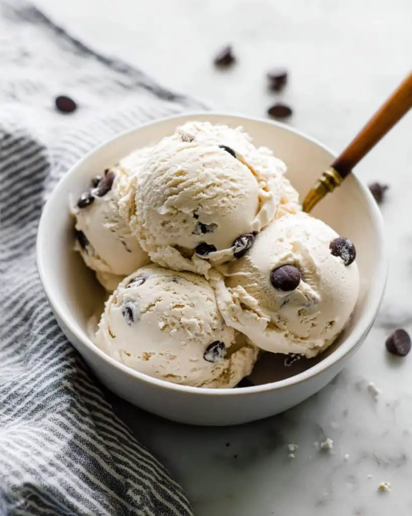 Cottage Cheese Ice Cream with Honey, Peanut Butter, and Chocolate Chips Recipe