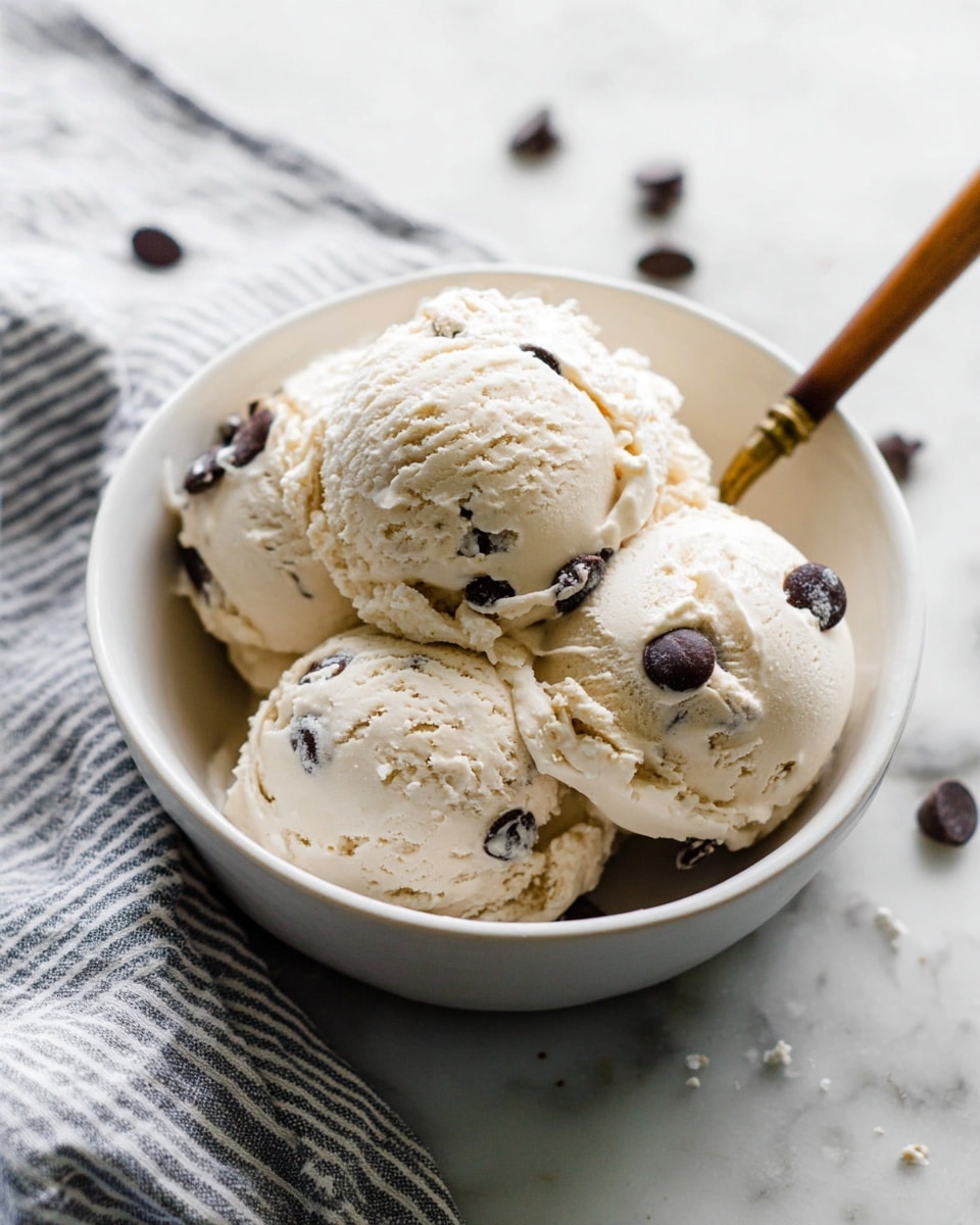 Cottage Cheese Ice Cream with Honey, Peanut Butter, and Chocolate Chips Recipe