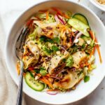 Crispy Gyoza Potsticker Salad with Sesame-Ginger Vinaigrette Recipe