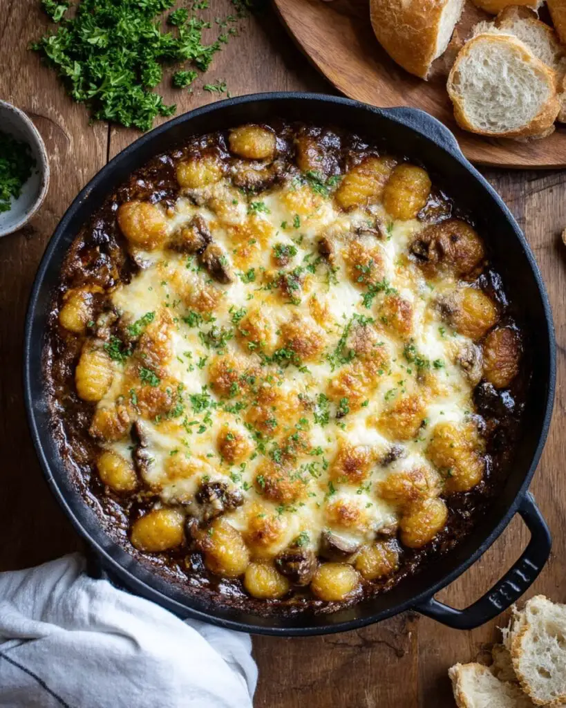 French Onion Gnocchi with Caramelized Onions and Gruyère Recipe