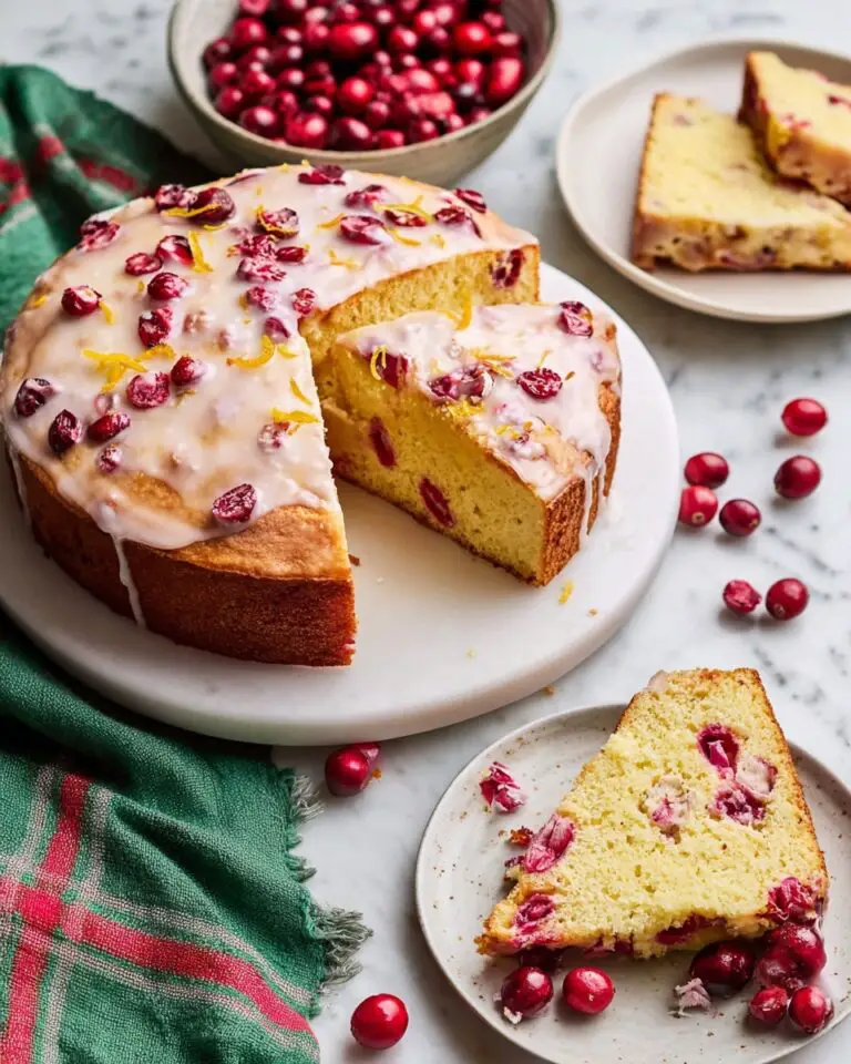 Cranberry Orange Cake with Bright Citrus Glaze Recipe