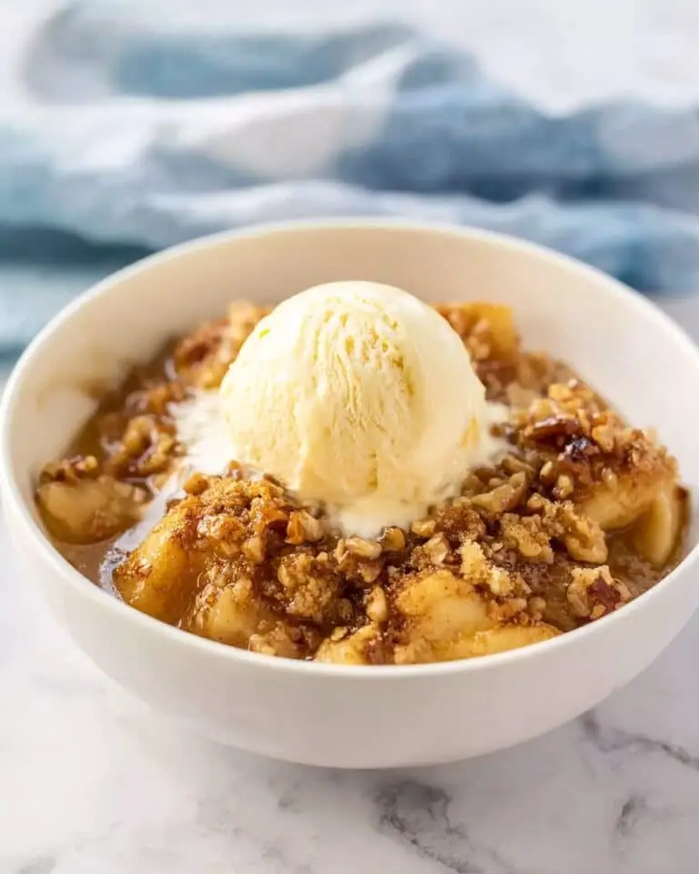 Banana Crumble with Toasted Pecans and Orange Cinnamon Sauce Recipe