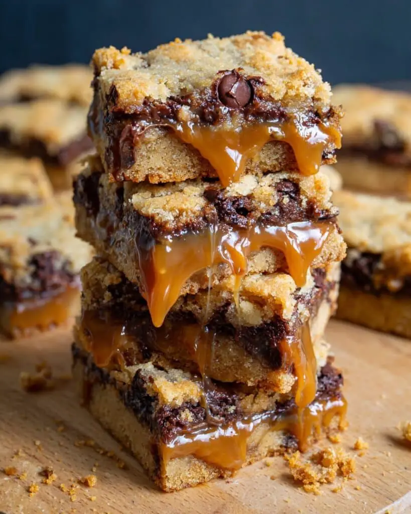 Salted Caramel Chocolate Chip Cookie Bars Recipe