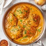 Creamy Chicken Paprika with Caramelized Onions Recipe