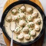 Vegan Mushroom Quinoa Meatballs with Cashew Cream Sauce Recipe
