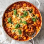 Baked Gnocchi with Ground Turkey, Spinach, and Mozzarella Recipe