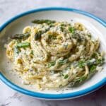 Creamy Lemon Feta Pasta with Asparagus Recipe