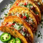 Crispy Baked Chicken Tacos with Enchilada Sauce and Cilantro Lime Sour Cream Recipe