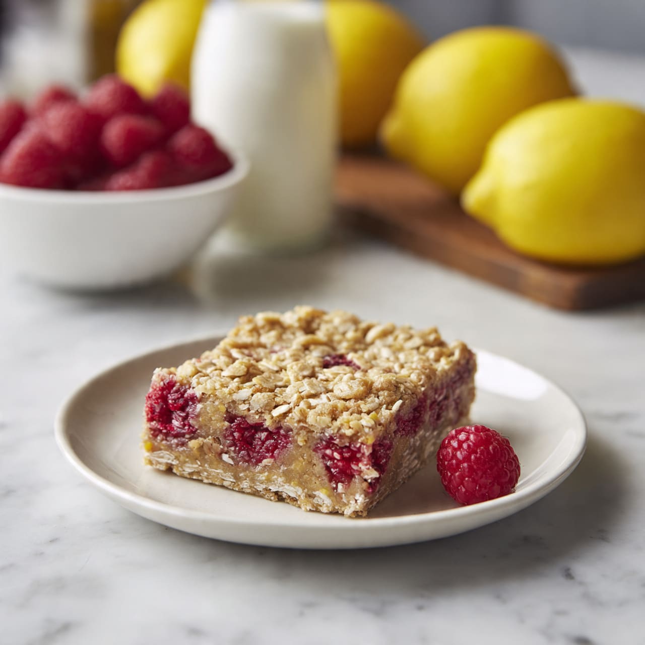 Lemon Raspberry Baked Oatmeal Recipe