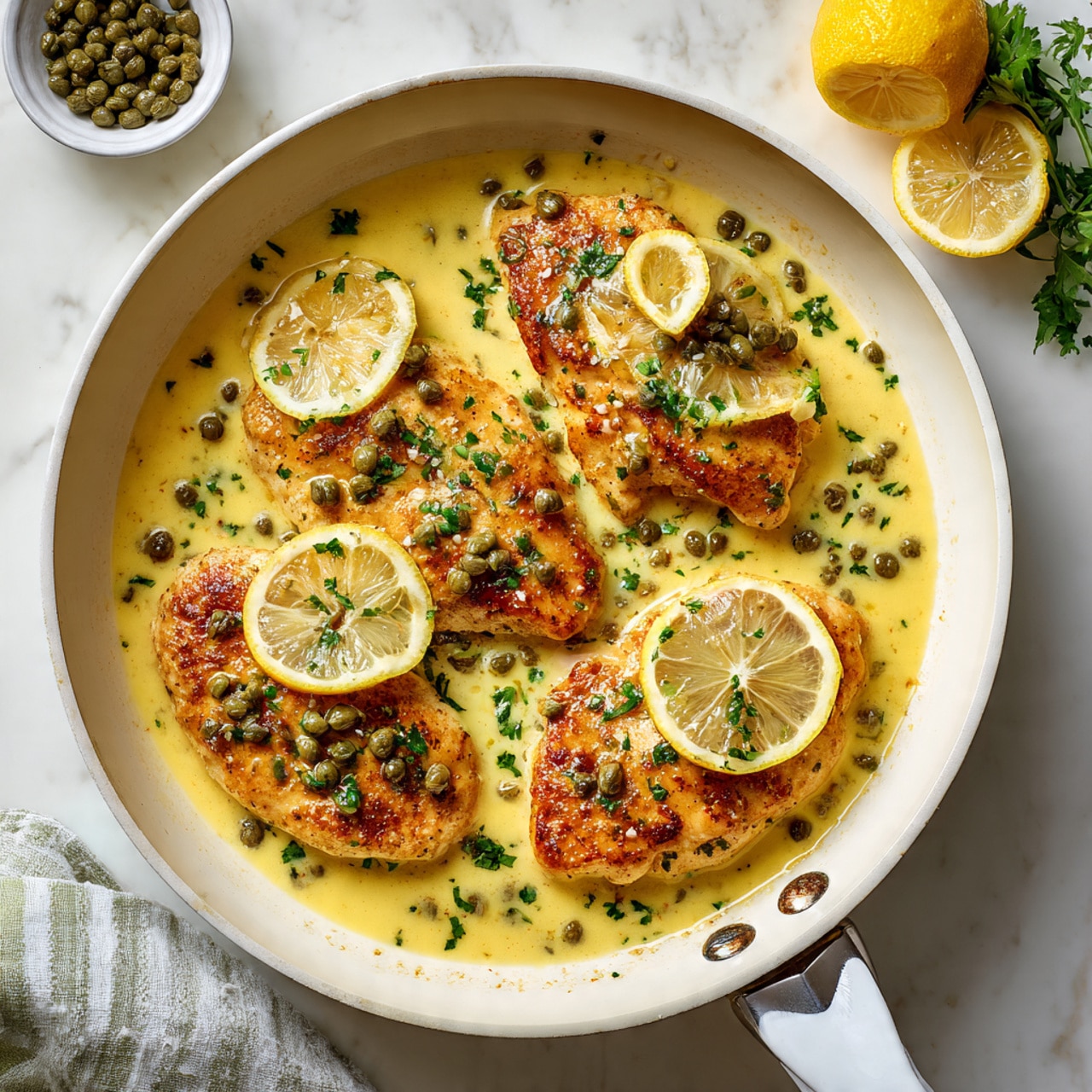Lemon Butter Caper Chicken Piccata Recipe