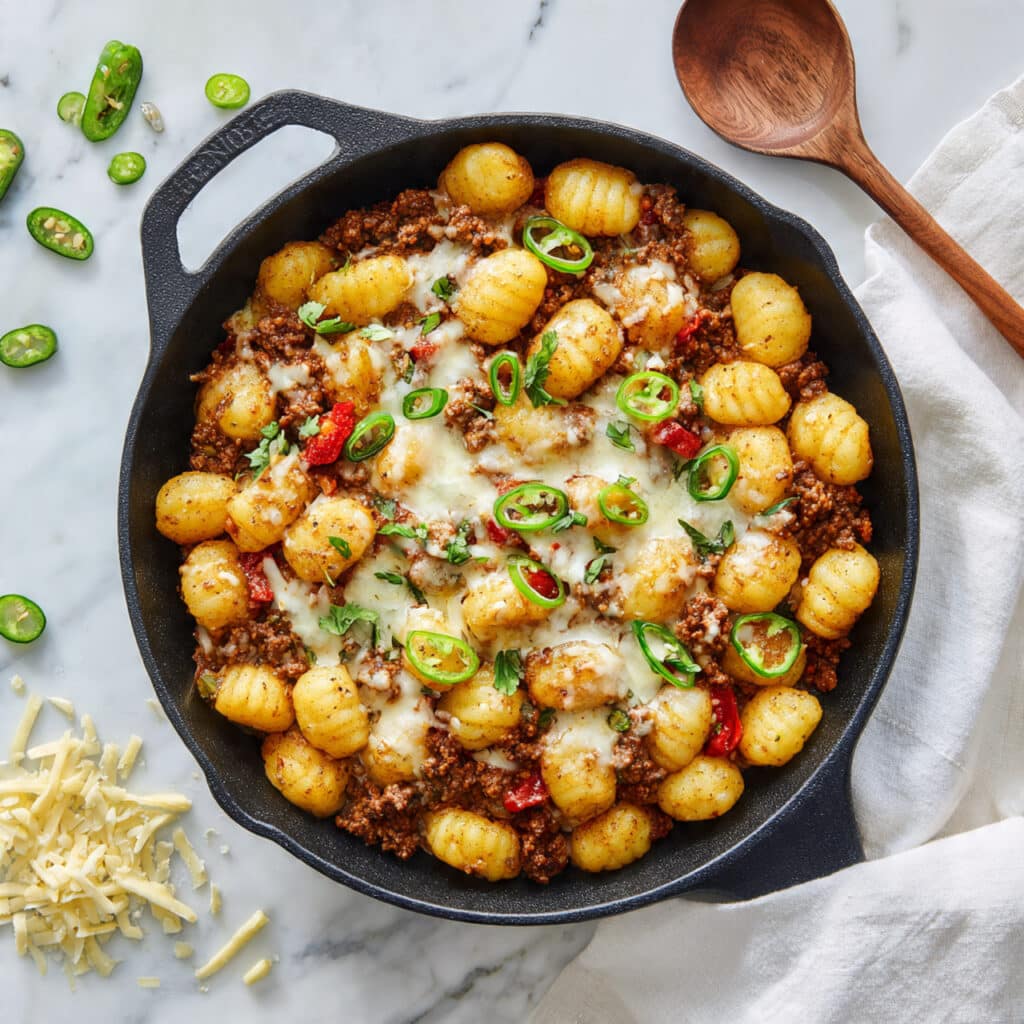 Easy Skillet Taco Gnocchi Recipe