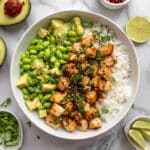 Air Fryer Salmon Bites with Honey Chili Crunch Recipe