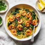 Lemon Garlic Shrimp Pasta with Spinach Recipe