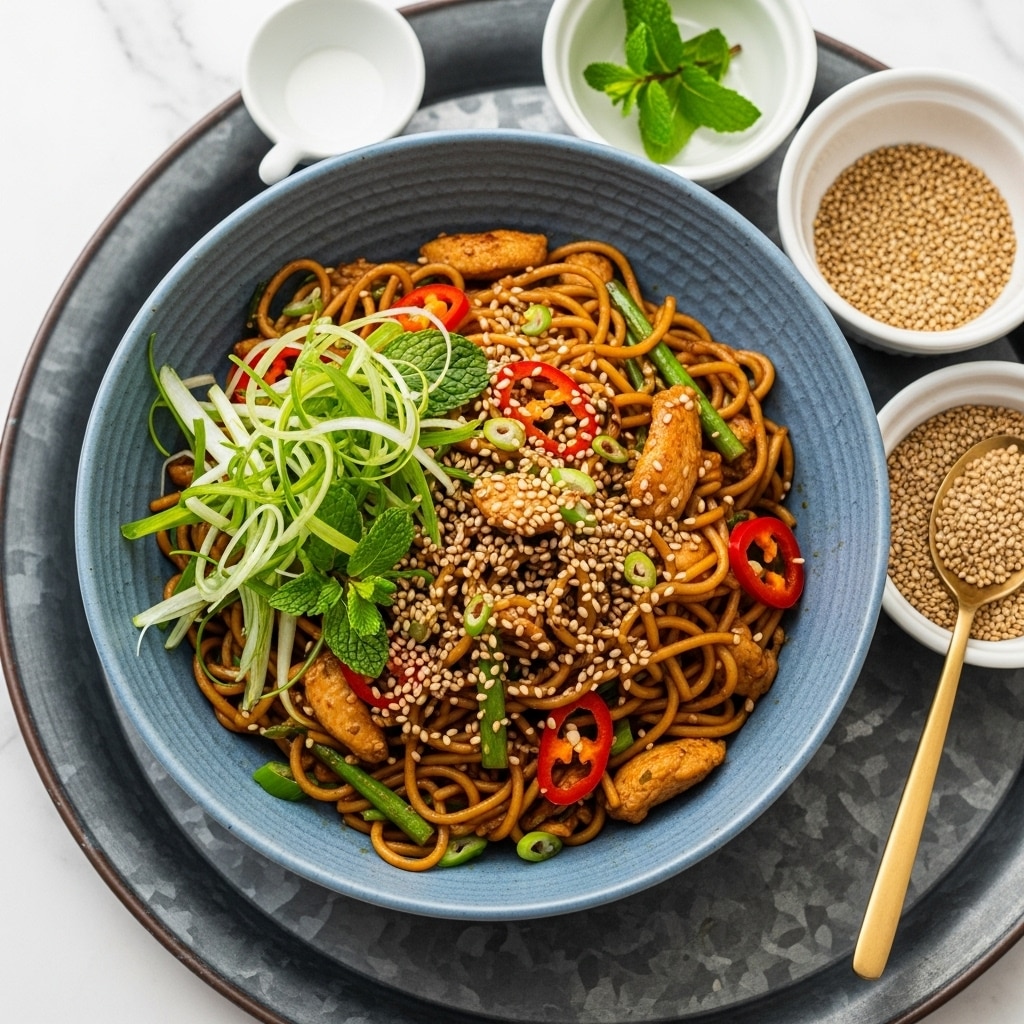 20 Minute Honey Garlic Chicken Udon Noodles Recipe