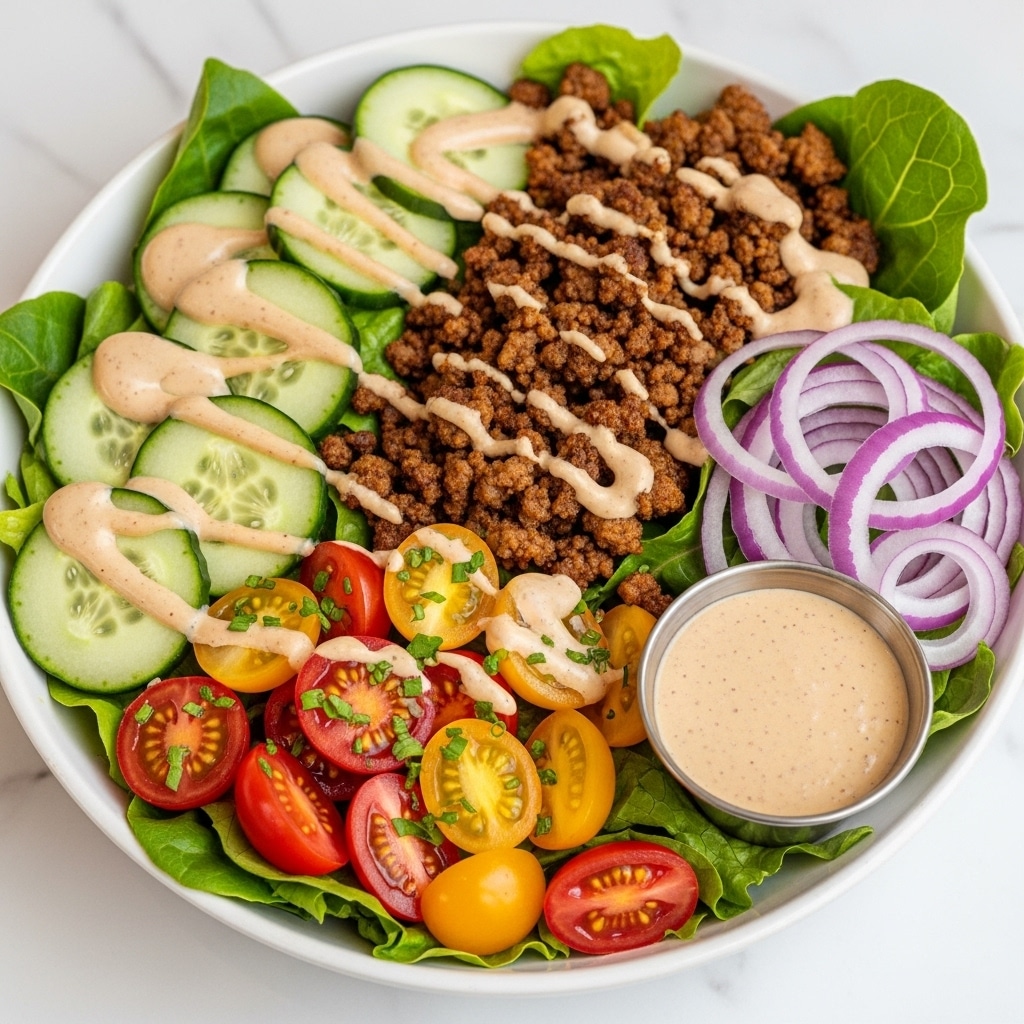 Healthy Burger Bowls with Special Sauce Recipe