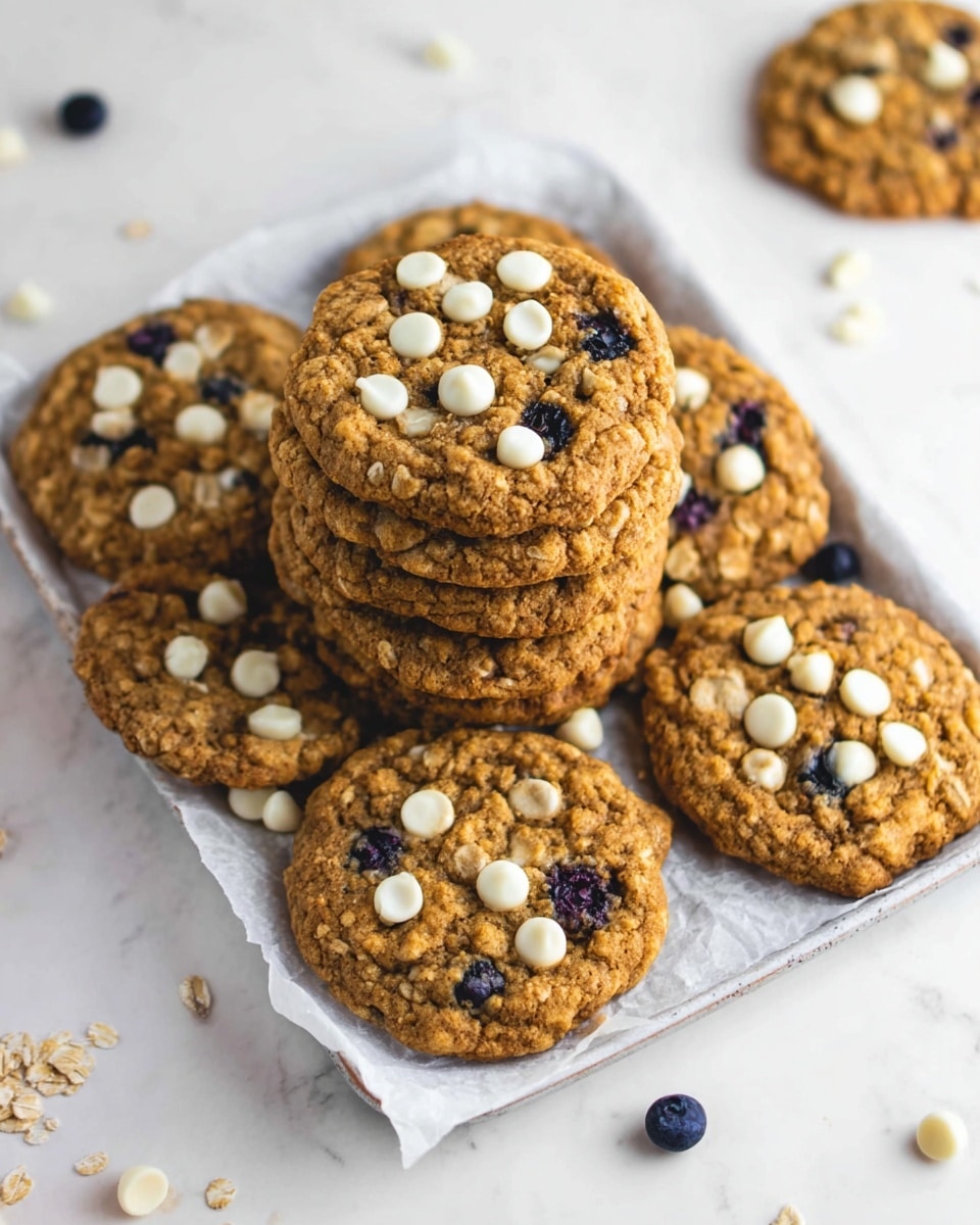 White Chocolate Blueberry Oatmeal Cookies Recipe