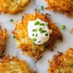Crispy Potato Pancakes with Greek Yogurt and Applesauce Recipe
