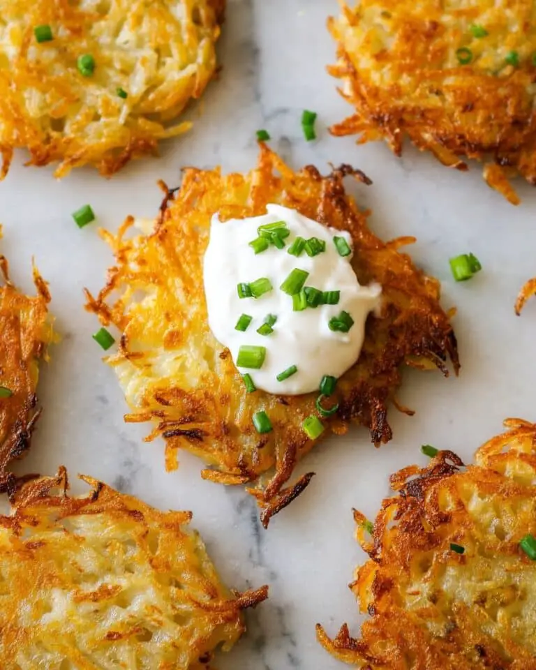 Crispy Potato Pancakes with Greek Yogurt and Applesauce Recipe