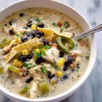 Chicken Poblano Soup with Black Beans, Corn, and Potatoes Recipe