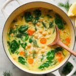 Lemon Chickpea Orzo Soup Recipe
