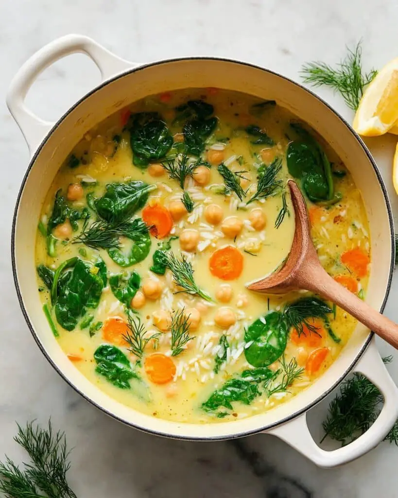 Lemon Chickpea Orzo Soup Recipe