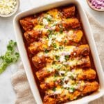 Beef Enchiladas with Homemade Red Enchilada Sauce Recipe