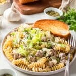 Garlic Parmesan Beef Pasta Recipe