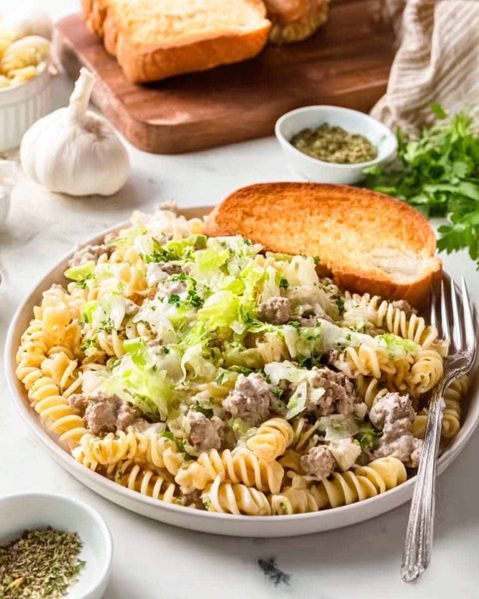 Garlic Parmesan Beef Pasta Recipe