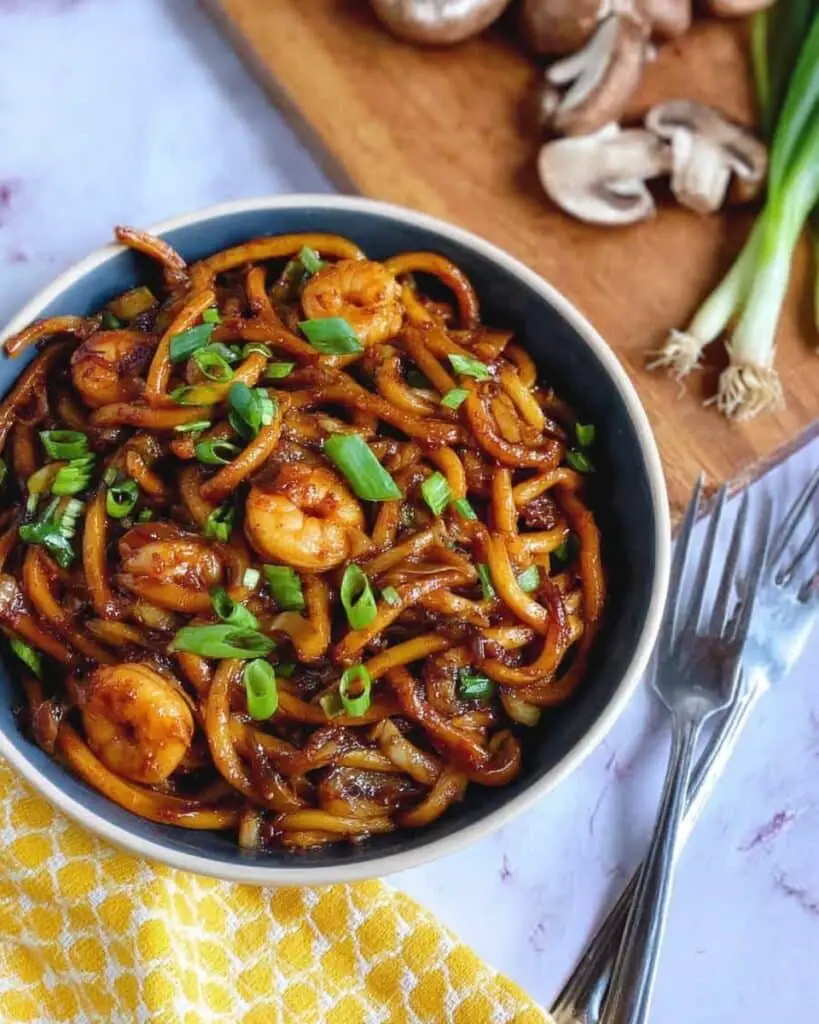 Yaki Udon with Shrimp Recipe