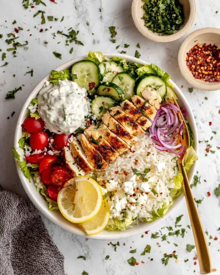 Greek Chicken Bowls with Tzatziki and Fresh Veggies Recipe
