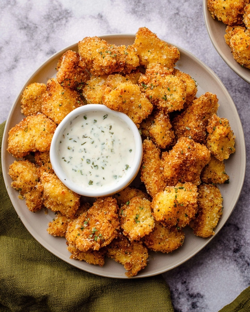 Dill Pickle Crispy Baked Tofu Bites Recipe